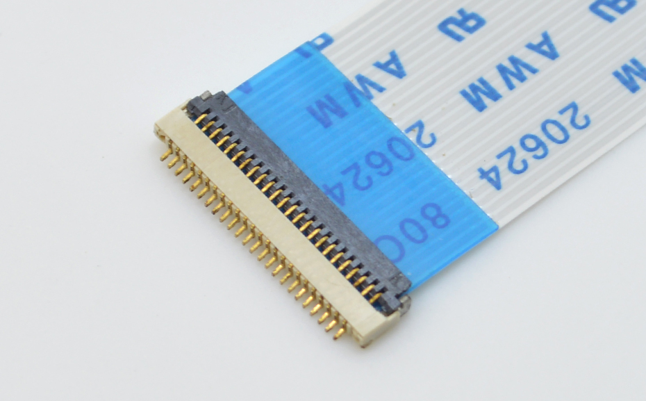 1.0mm厚0.5間距4P FPC連接器后鎖式 上下接觸電子連接器生產(chǎn)廠家,宏利