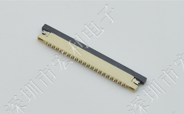 FPC插座，扁平軟排線插座連接器,FFC接插件1.0間距6P上接抽屜式