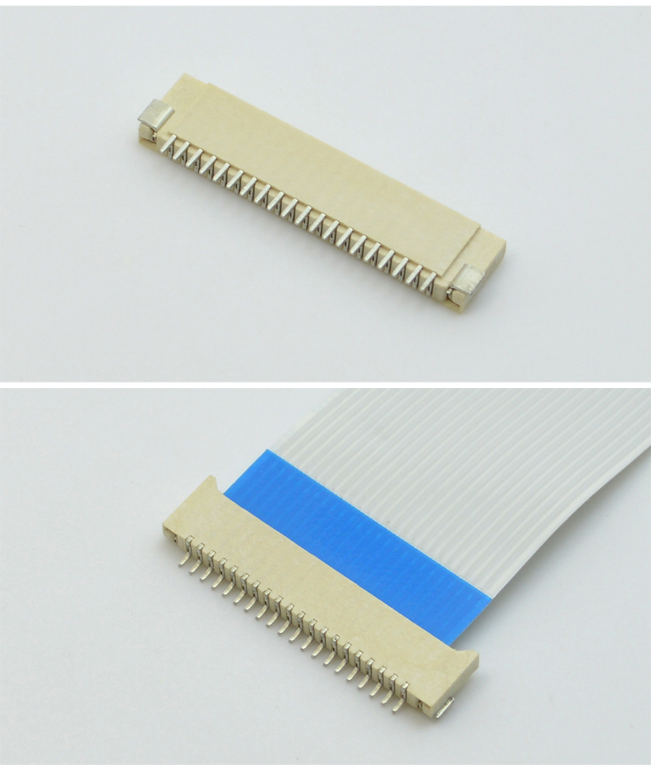 1.0MM間距 10p臥式貼片超薄FPC連接器 FFC軟排線插座雙面接觸H2.0