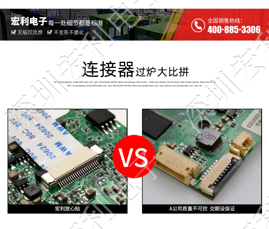 FPC連接器 間距0.5mm 高H1.0 20P下接翻蓋 SMT耐高溫貼片連接器