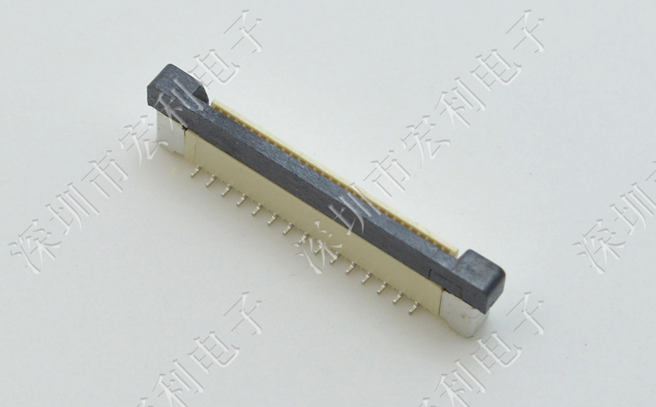 0.5mm-22P立貼帶鎖交叉錯(cuò)正位 FFC/FPC扁平軟排線插座 電纜連接器