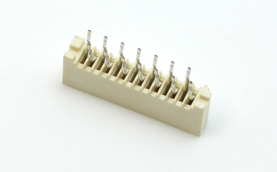 FPC/FFC單面接直插連接器1.0mm H5.5 30P無(wú)鎖扁平線母座