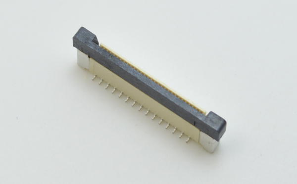 FPC0.5mm間距立式正腳帶鎖插座軟排線接插件連接器