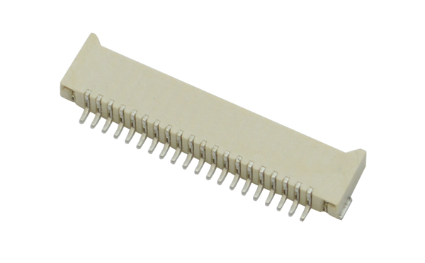 FPC1.0mm間距H2.0臥式貼片無(wú)鎖雙面接觸連接器